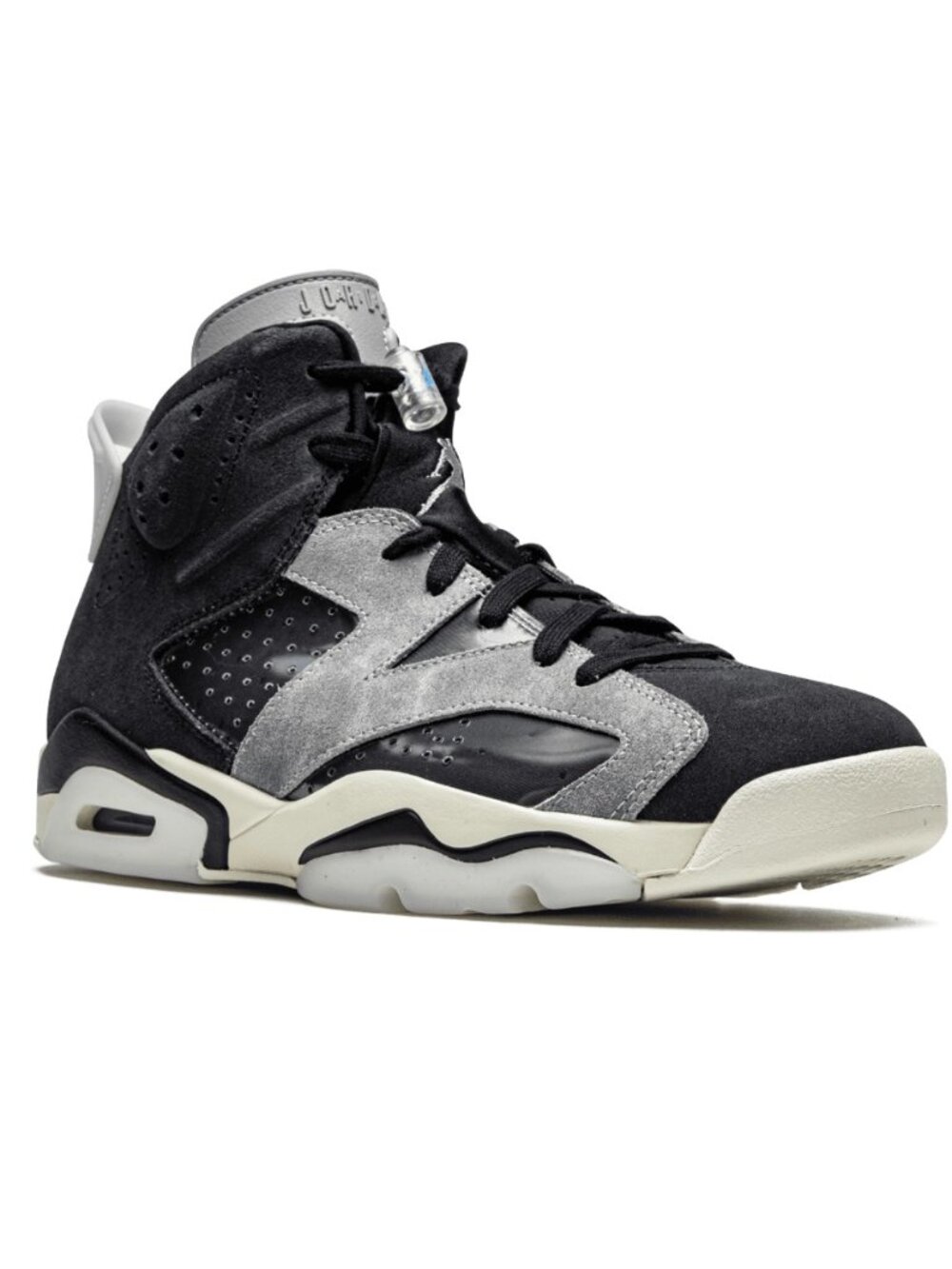 Air Jordan 6 Retro Tech CHROME size 8.5 Womens Grey Black Sneakers